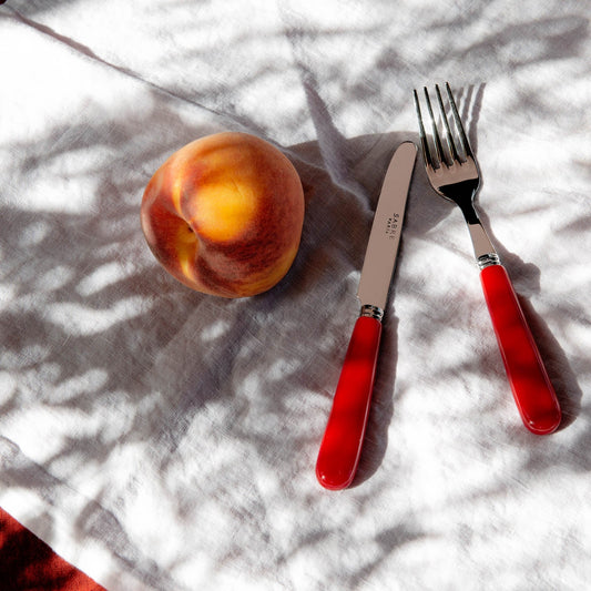 5 pieces cutlery set - Pop unis, Burgundy