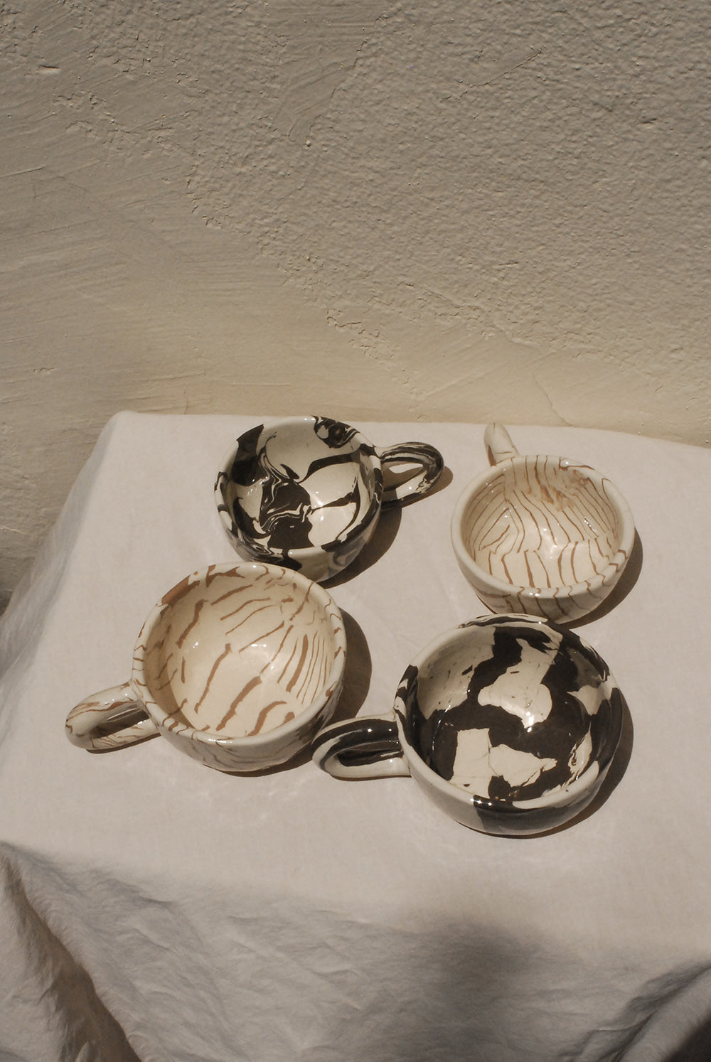 Latte Mug Stripe Choco L
