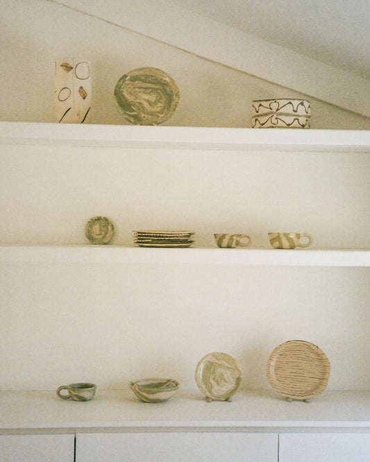 Latte Mug Marble Sage L