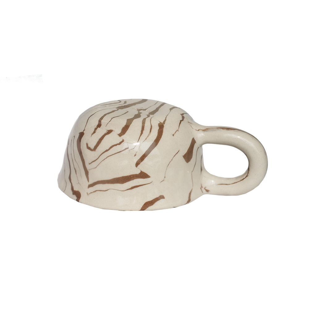 Latte Mug Stripe Choco L