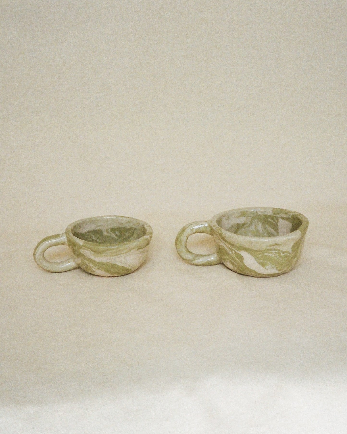 Latte Mug Marble Sage L
