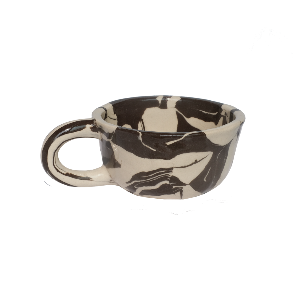 Latte Mug Marble Black L