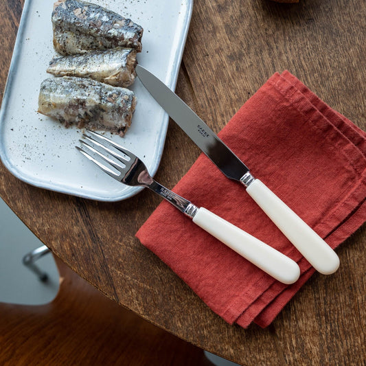 5 pieces cutlery set - Pop unis, Ivory