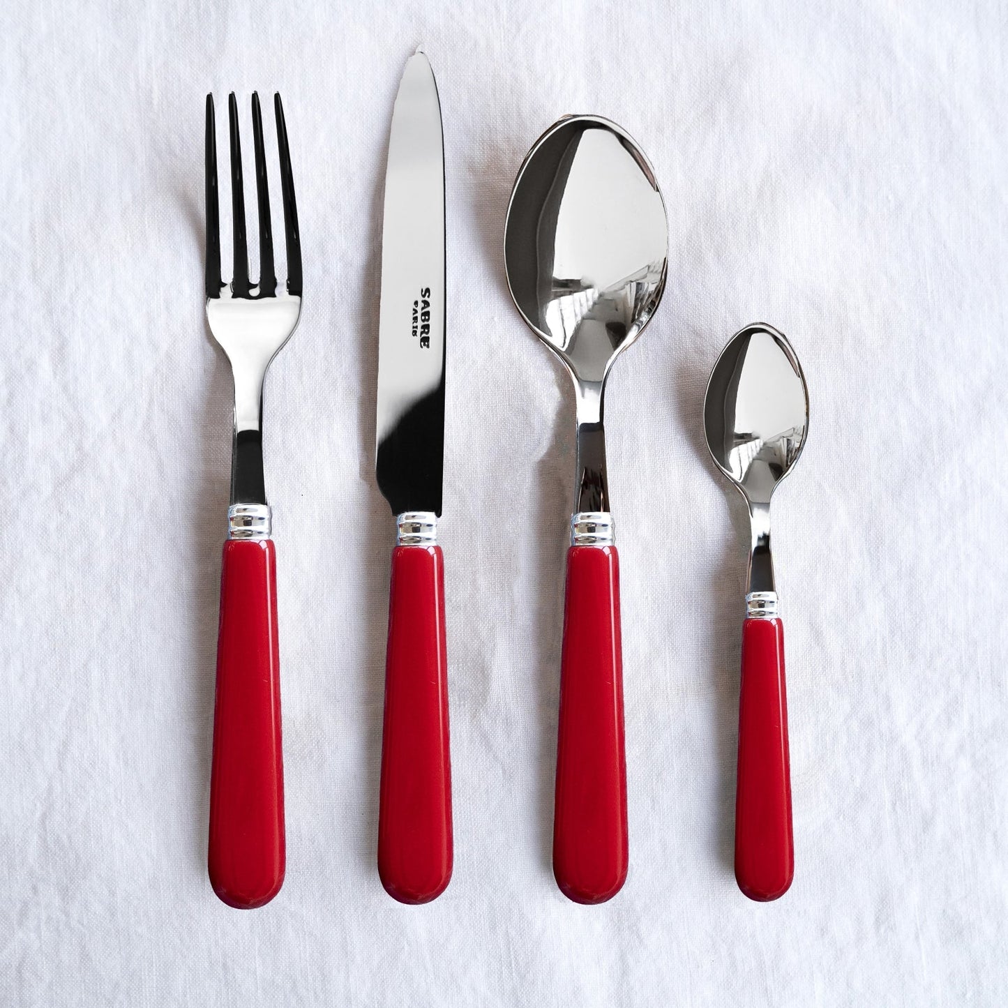 5 pieces cutlery set - Pop unis, Burgundy