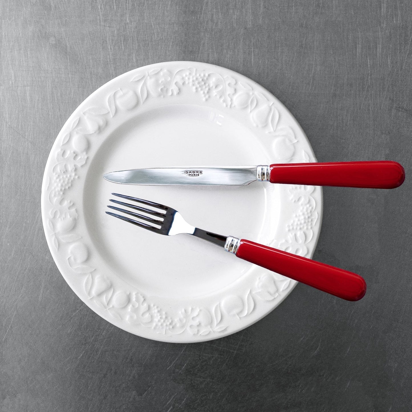 5 pieces cutlery set - Pop unis, Burgundy
