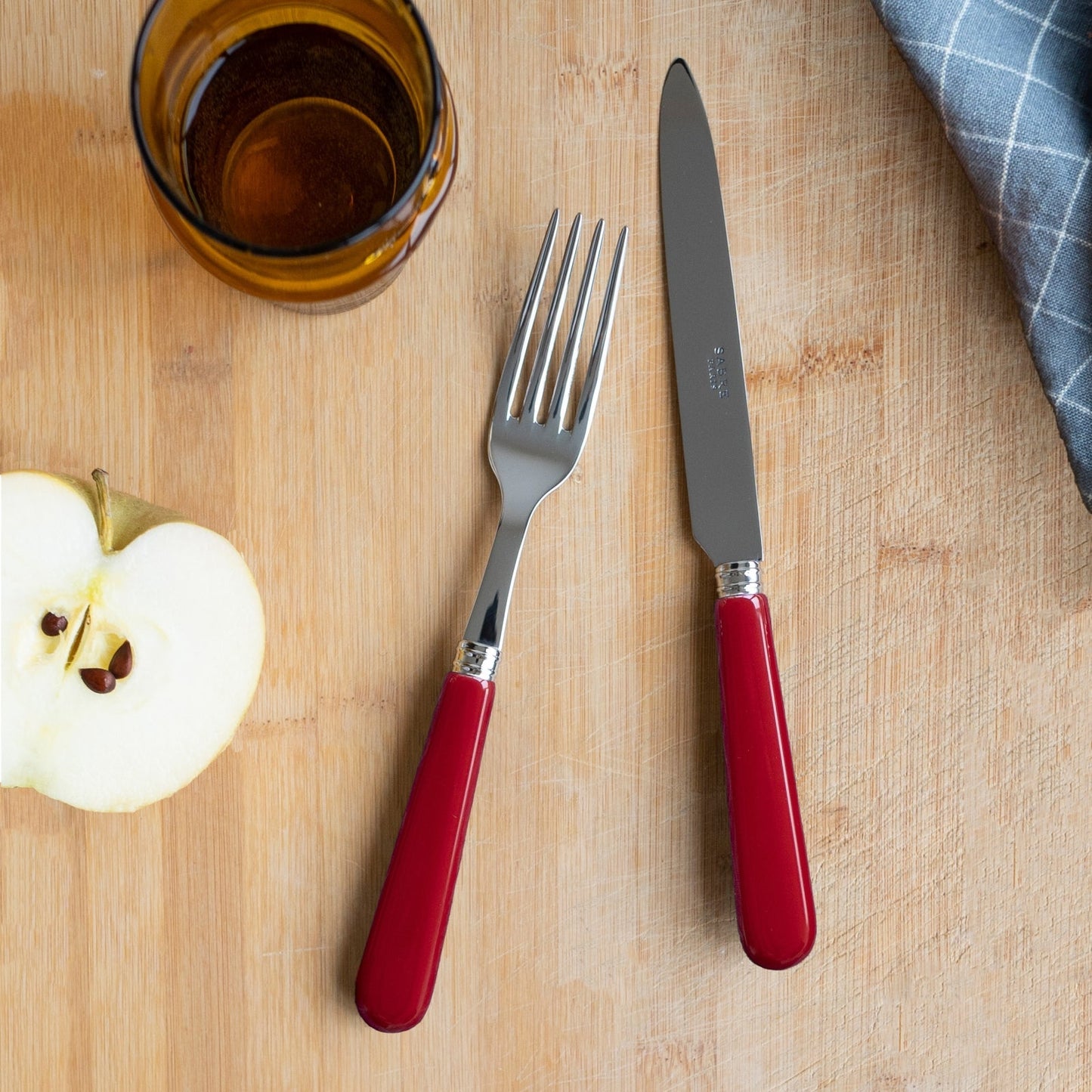 5 pieces cutlery set - Pop unis, Burgundy