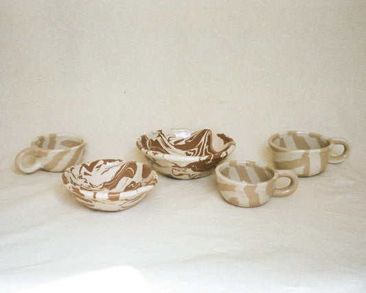 Bowl Marble Choco M
