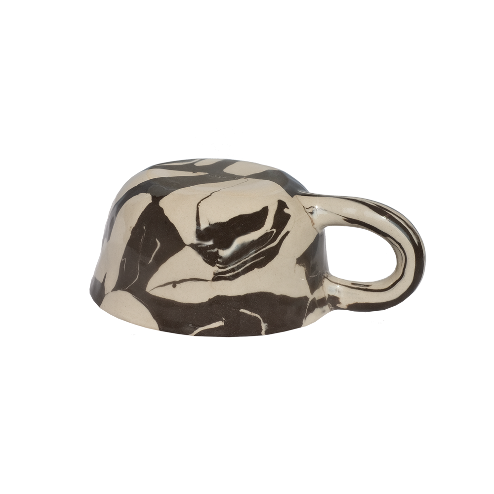 Latte Mug Marble Black L